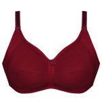 سوتین زنانه پانیذ مدل بدون فنر نخی کد 3171 رنگ زرشکی