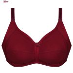 سوتین زنانه پانیذ مدل بدون فنر نخی کد 3171 رنگ زرشکی