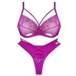 ست شورت و سوتین زنانه پانیذ مدل فنردار کد 9028 رنگ سرخابی