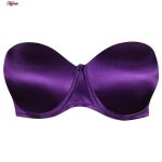 سوتین زنانه مدل دکلته فنردار کد 4286 رنگ بنفش