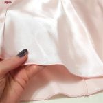 لباس خواب زنانه ماییلدا مدل ساتن کد 3685-2035 رنگ صورتی به همراه چشم بند