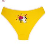 شورت زنانه کوزا مدل پنبه ای گربه و کیک کد 4294-4 رنگ زرد