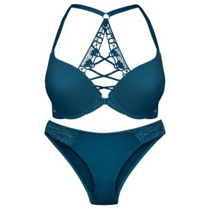 ست شورت و سوتین زنانه ماییلدا مدل پوش آپ فنردار کد 4280-1933 رنگ کله غازی