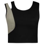 نیم تنه ورزشی زنانه کیو سی اند اف ای مدل پد دار بدون فنر کد 4230-1