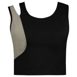 نیم تنه ورزشی زنانه کیو سی اند اف ای مدل پد دار بدون فنر کد 4230-1