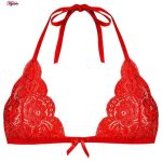 ست شورت و سوتین زنانه پانیذ مدل بندی گیپوری کد 9043 رنگ قرمز