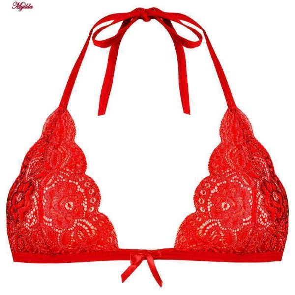 ست شورت و سوتین زنانه پانیذ مدل بندی گیپوری کد 9043 رنگ قرمز