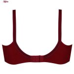 سوتین زنانه پانیذ مدل بدون فنر نخی کد 3171 رنگ زرشکی