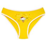 شورت زنانه کوزا مدل پنبه ای ابر خندان کد 4294-2 رنگ زرد