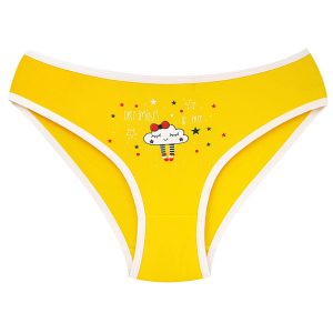 شورت زنانه کوزا مدل پنبه ای ابر خندان کد 4294-2 رنگ زرد