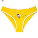 شورت زنانه کوزا مدل پنبه ای ابر خندان کد 4294-2 رنگ زرد