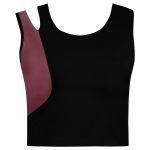 نیم تنه ورزشی زنانه کیو سی اند اف ای مدل پد دار بدون فنر کد 4230-4