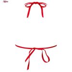 ست شورت و سوتین زنانه پانیذ مدل بندی گیپوری کد 9043 رنگ قرمز