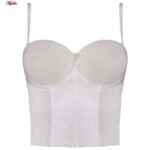 گن زنانه مدل دکلته فنردار کد 4290 رنگ سفید