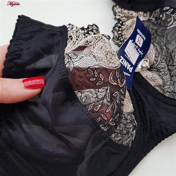 ست شورت و سوتین زنانه پانیذ مدل فنردار کد 9026 رنگ مشکی