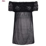 لباس خواب زنانه مدل گیپوری کد 4311-21008 رنگ مشکی