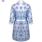 روبدوشامبر زنانه ماییلدا مدل گیپوری گلدار کد 4314 رنگ آبی