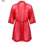 روبدوشامبر زنانه مدل گیپوری کد 4306-81007 رنگ قرمز