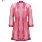 روبدوشامبر زنانه مدل گیپوری کد 4306-81007 رنگ کالباسی