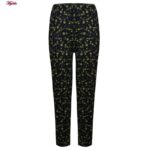 شلوار زنانه مدل گلدار کد 4298-2 رنگ مشکی