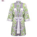 روبدوشامبر زنانه ماییلدا مدل گیپوری گلدار کد 4314 رنگ سبز روشن