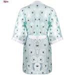 روبدوشامبر زنانه ماییلدا مدل گیپوری گلدار کد 4314 رنگ سبزآبی