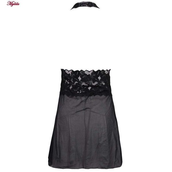 لباس خواب زنانه مدل گیپوری کد 4312-31002 رنگ مشکی