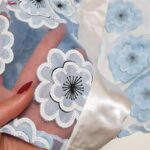 روبدوشامبر زنانه ماییلدا مدل گیپوری گلدار کد 4314 رنگ آبی