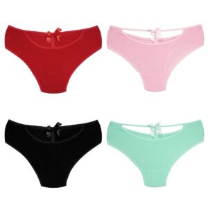 شورت زنانه ماییلدا مدل اسلیپ نخی کد 4241-RPSB بسته 4 عددی