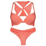 ست شورت و سوتین زنانه ماییلدا مدل پوش آپ فنردار کد 4284-7201 رنگ نارنجی