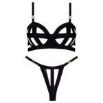 ست شورت و سوتین زنانه ویکتوریا سکرت مدل فنردار کد 4299 رنگ مشکی