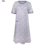 لباس خواب زنانه مدل دکمه دار کد 4379 رنگ آبی