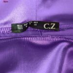 لگینگ زنانه مدل کمر پهن براق کد 4384 رنگ بنفش