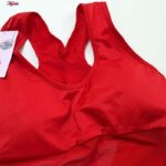 مایو زنانه ماییلدا مدل پددار یک تکه توری کد 4229-705 رنگ قرمز