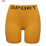 ست نیم تنه و شلوارک ورزشی زنانه ماییلدا مدل 4465 رنگ خردلی