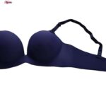 سوتین زنانه ماییلدا مدل پوش آپ اسفنجی بدون فنر کد 4477 رنگ سرمه ای