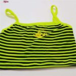 ست 3 تکه مایو دخترانه ماییلدا مدل 4409 رنگ زرد فسفری