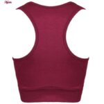نیم تنه ورزشی زنانه ماییلدا مدل بدون فنر کد 4456 رنگ زرشکی