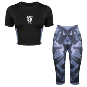 ست نیم تنه و شلوارک ورزشی زنانه ماییلدا مدل 4447-415P-01