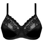 سوتین زنانه پانیذ مدل فنردار گیپوری کد 44400 رنگ مشکی