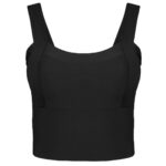 کراپ‌تاپ زنانه ماییلدا مدل پددار بدون فنر کد 4474 رنگ مشکی