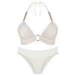 مایو زنانه ماییلدا مدل اسفنجی گره ای کد 4448-458 رنگ سفید