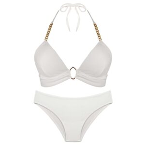 مایو زنانه ماییلدا مدل اسفنجی گره ای کد 4448-458 رنگ سفید