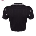 کراپ‌تاپ آستین کوتاه زنانه ماییلدا مدل 4442-5301 رنگ مشکی