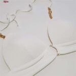 مایو زنانه ماییلدا مدل اسفنجی گره ای کد 4448-458 رنگ سفید