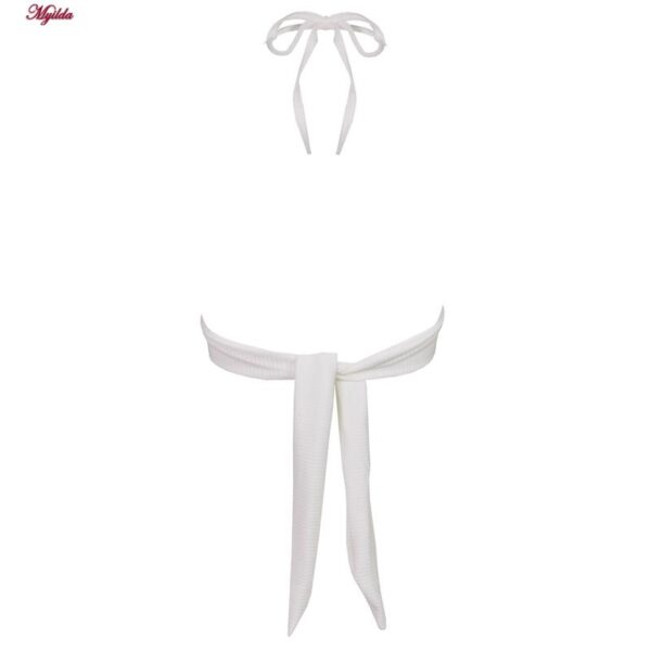 مایو زنانه ماییلدا مدل اسفنجی گره ای کد 4448-458 رنگ سفید