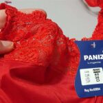 سوتین زنانه پانیذ مدل فنردار گیپوری کد 44400 رنگ قرمز