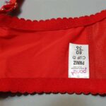 سوتین زنانه پانیذ مدل فنردار گیپوری کد 44400 رنگ قرمز