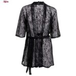 روبدوشامبر زنانه مدل گیپوری کد 4307-81002 رنگ مشکی