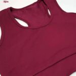 نیم تنه ورزشی زنانه ماییلدا مدل بدون فنر کد 4456 رنگ زرشکی